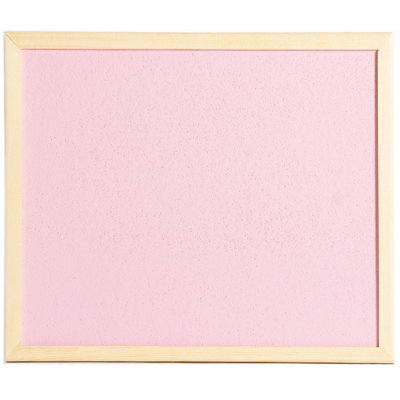Office Centre 60x40cm Coloured Cork Memo Board (20 Pins and Fixings Included) Pink