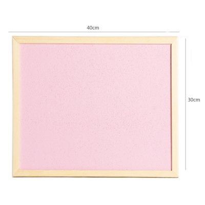 Office Centre 60x40cm Coloured Cork Memo Board (20 Pins and Fixings Included) Pink
