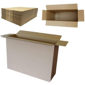 Office Centre Cardboard Moving Box H41cm x W18.5cm x L57.5cm (Set of 20)
