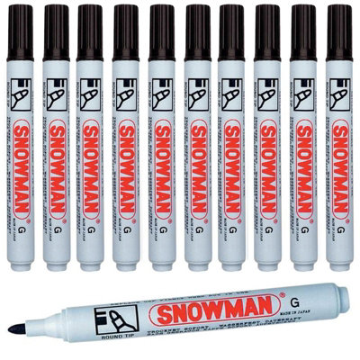 Office Centre G12 Permanent Bullet Tip Waterproof Marker Black (Set of 10) Price Comparisons | Compare The Build