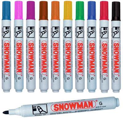 Office Centre Permanent Bullet Tip Waterproof Marker Multicoloured (Set of 10) Price Comparisons | Compare The Build