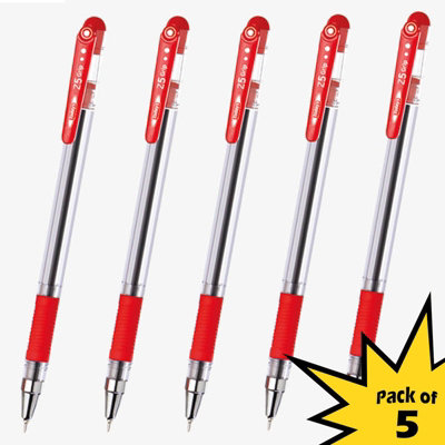 Office Centre Red Pen Z5 GRIP 0.7mm (Set of 5) Price Comparisons | Compare The Build