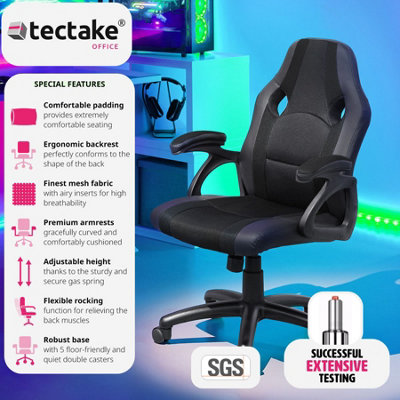 Office Chair Benny - ergonomic shape, comfortable padding - black