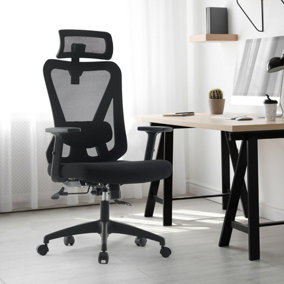 Office Chair Black Adjustable Ergonomic Essentials Gaming