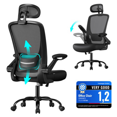 Office Chair, Desk Chair with Mesh Back, Ergonomic Computer Chair, with ...