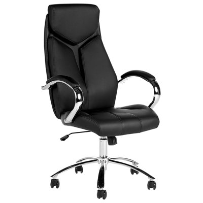 Office Chair Faux Leather Black FORMULA