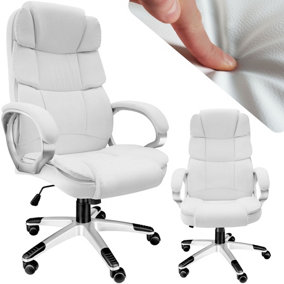 Office Chair Jonas - stepless height adjustment, ergonomic shape - white