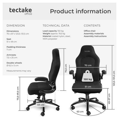 Office Chair Springsteen - ergonomic shape, thick padding, stepless ...