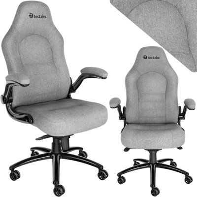 Office Chair Springsteen - ergonomic shape, thick padding, stepless height adjustment - grey