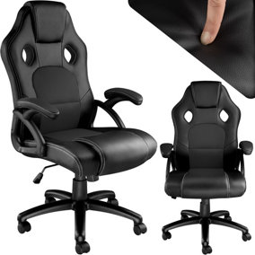 Office Chair Tyson - ergonomic shape, thick padding - black