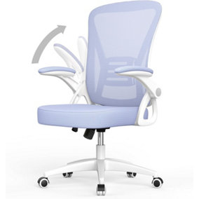 Office Chair with Adjustable Armrest-Purple