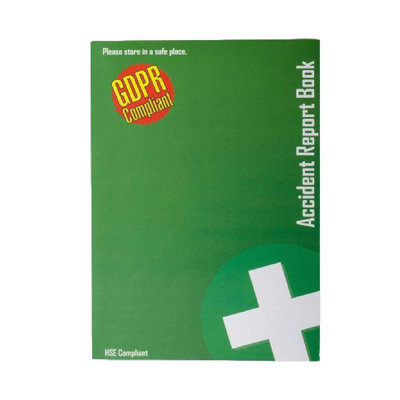 Official A5 Accident Injury Report Book Complies with GDPR and HSE Data Protection