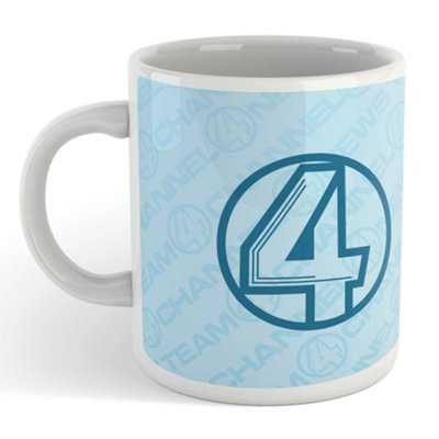 Official Anchorman Channel 4 Mug 100% Ceramic, Dishwasher Safe