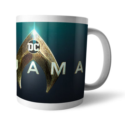 Official Aquaman Movie Aquaman Title Logo Mug 100% Ceramic, Dishwasher Safe