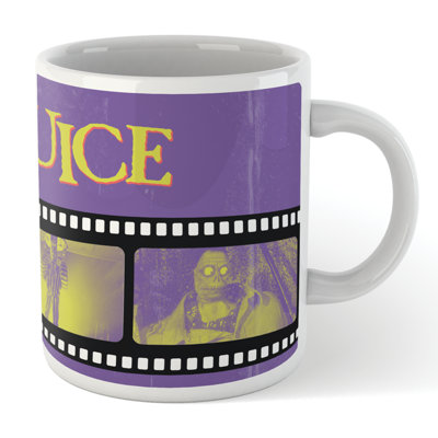 Official Beetlejuice Film Reel Mug 100% Ceramic, Dishwasher Safe