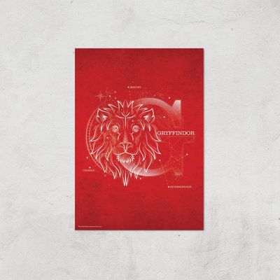 Official Harry Potter Gryffindor Art Print - A2 - Print Only