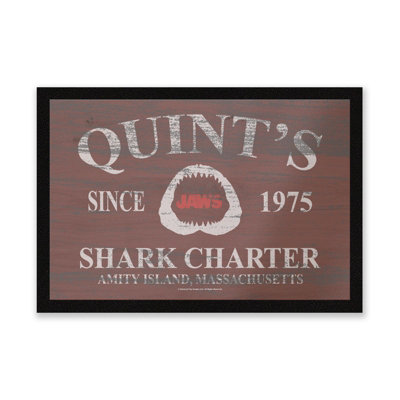 Official Jaws Jaws Quints Shark Charter Entrance Mat 40cm x 60cm ...