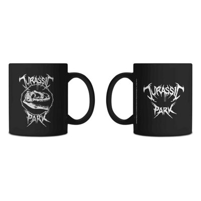 Official Jurassic Park Deathmetal-Mug - Black 100% Ceramic, Dishwasher Safe