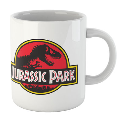 Official Jurassic Park Logo Mug 100% Ceramic, Dishwasher Safe