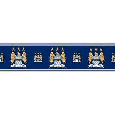 Official Manchester City Football Wallpaper Border MCFC Soccer Blues Etihad
