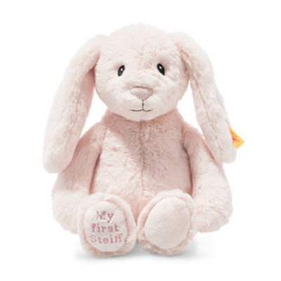 Official Steiff My First Steiff Hoppie Pink Bunny Rabbit Soft Toy