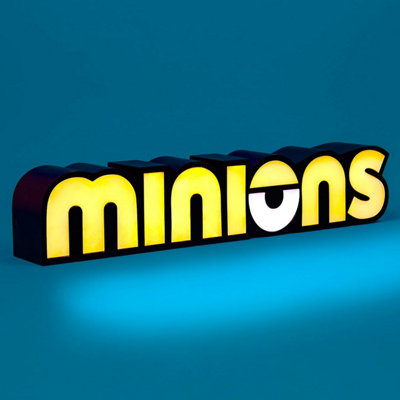 Officially Licensed Minions Logo Light Desk Lamp Bedroom Light USB or Battery Powered - 5