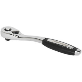 Offset Pear-Head Ratchet Wrench - 1/4" Sq Drive - Flip Reverse - 108-Tooth