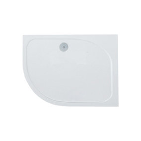 Offset Quadrant Left Hand Low Profile Anti Slip Shower Tray - 1200x900mm
