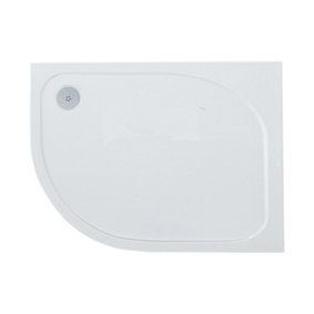 Offset Quadrant Left Hand Low Profile Shower Tray - 1000x800mm