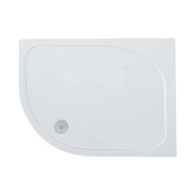 Offset Quadrant Left Hand Low Profile Shower Tray - 1000x900mm