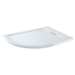 Offset Quadrant Left Hand Low Profile Shower Tray with Hidden Waste - 1200x900mm