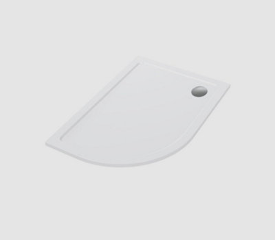 Offset Quadrant Resin Stone Shower Tray White Finish 1200x800 Left Handed - 3