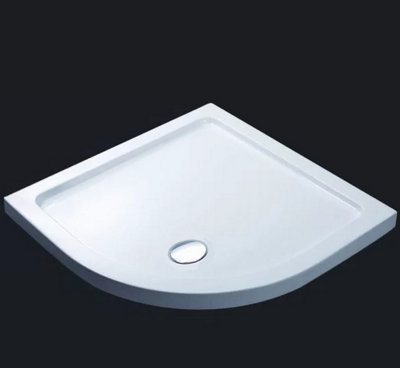 Offset Quadrant Resin Stone Shower Tray White Finish 760 x 760 mm