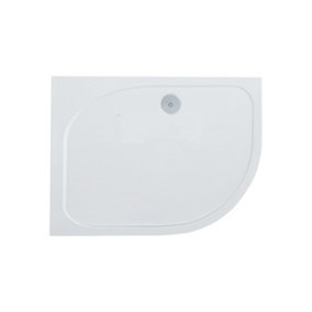Offset Quadrant Right Hand Low Profile Anti Slip Shower Tray - 1000x800mm