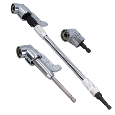 Offset Screwdriver Bit Holder 3pc Set 105 Degree 37 to 320mm Drill ...