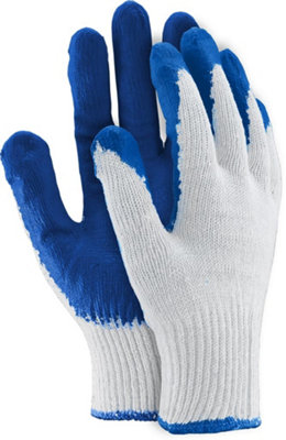 OGRIFOX Protective Gloves 12 pairs OX-UNIWAMP blue size 9 latex coated