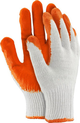 OGRIFOX Protective Gloves 12 pairs OX-UNIWAMP orange size 9 latex coated