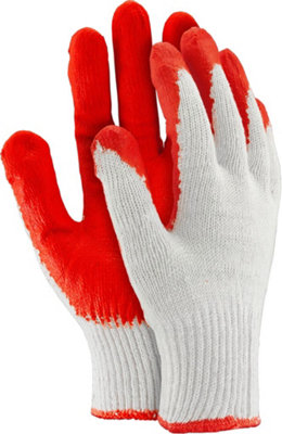 OGRIFOX Protective Gloves 12 pairs OX-UNIWAMP red size 9 latex coated