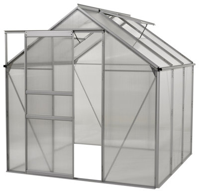 Ogrow 6x6 Ft. Walk In Greenhouse - Large Heavy Duty Aluminium Lawn ...