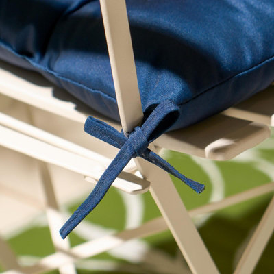 OHS 2 x Cushion Seat Pads Outdoor, 40 x 40cm - Navy
