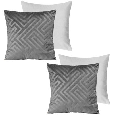 OHS x Matte Geo Velvet Cushion Covers Filled, 45 x 45cm