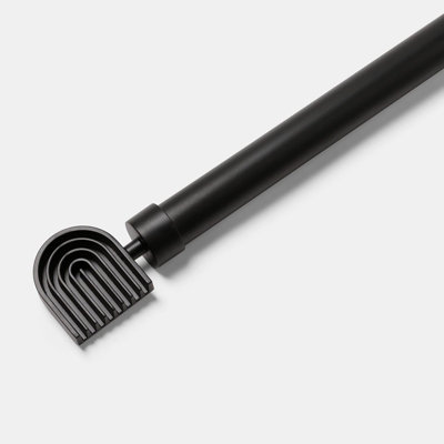 OHS 28mm Arches Extendable Curtain Pole 120-220cm Rod - Black
