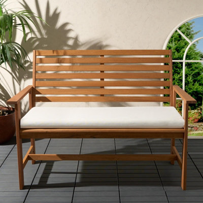 OHS 3 Seater Foam Bench Pad with Zip Waterproof Cover - Ivory