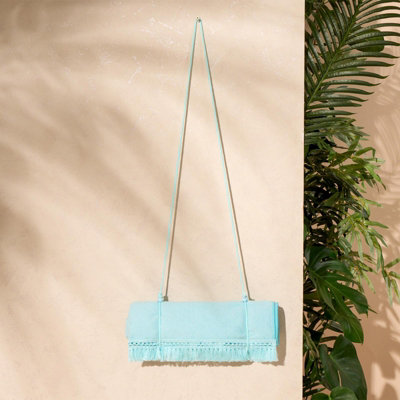 OHS Beach Towel with Travel Strap, 71 x 152cm - Sky Blue Price Comparisons | Compare The Build