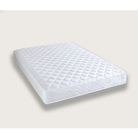 OHS Luxury Memory Foam Spring Quilted Mattress, White - Double