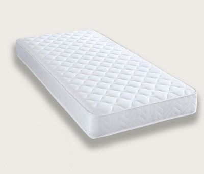 OHS Luxury Memory Foam Spring Quilted Mattress, White Single DIY at B&Q