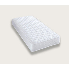 OHS Luxury Memory Foam Spring Quilted Mattress, White - Small Single