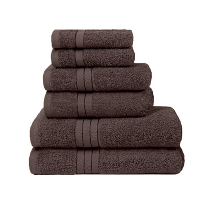 OHS Luxury Supersoft Towel Bale Set, Cotton, Chocolate, 6 Piece Bath Price Comparisons | Compare The Build