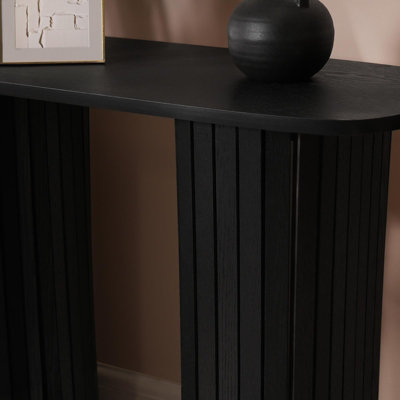 OHS Madison Console Table Ribbed Engineered Wood Entryway Display Desk ...
