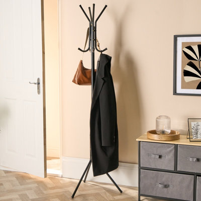 OHS Metal Coat Rack Stand Hall Tree Hanger Multi Hooks Garment Holder ...